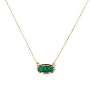 Green Sparkle Hex Necklace